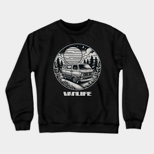 Vintage Vanlife Crewneck Sweatshirt by Tofuvanman
